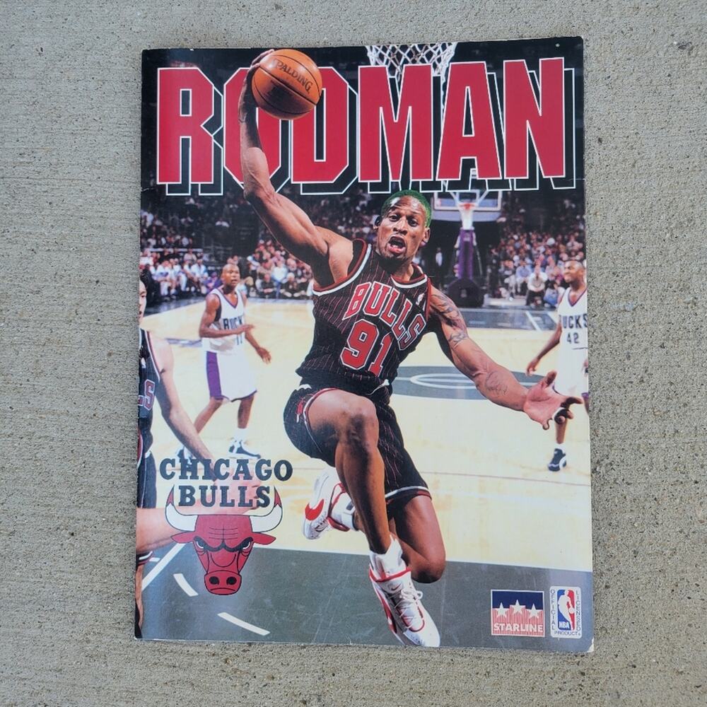 Vintage Chicago Bulls Dennis Rodman School Folder 90s NEW